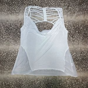 White droop blouse/tank